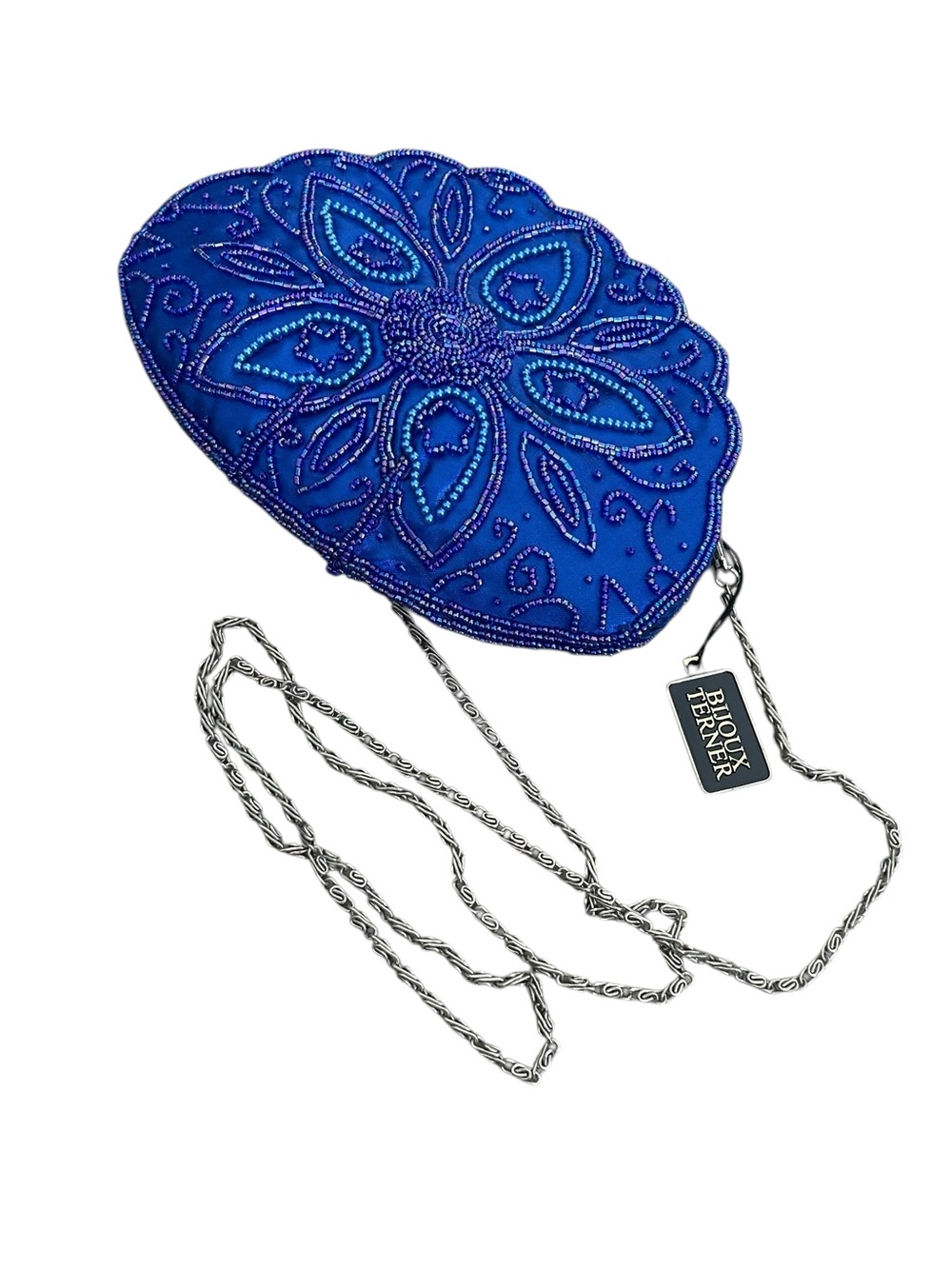 Royal Blue Beaded Vintage Bag Bijoux Terner Crossbody Original Tags Womens Purse